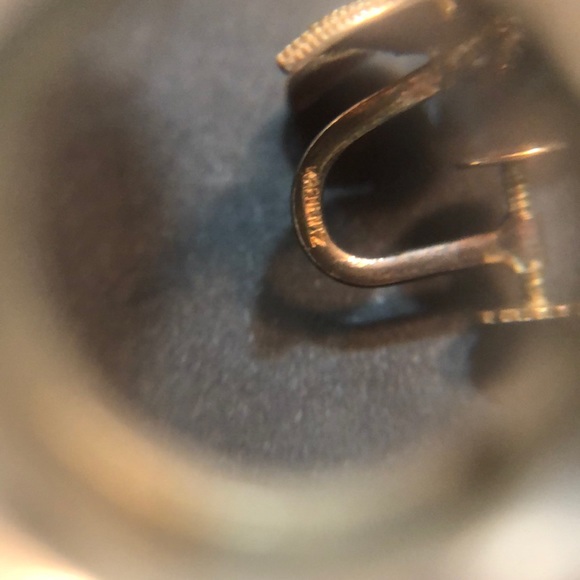 Krementz Flower Gold Tone Screw Back Vintage Earrings MCM Designer - Picture 6 of 8